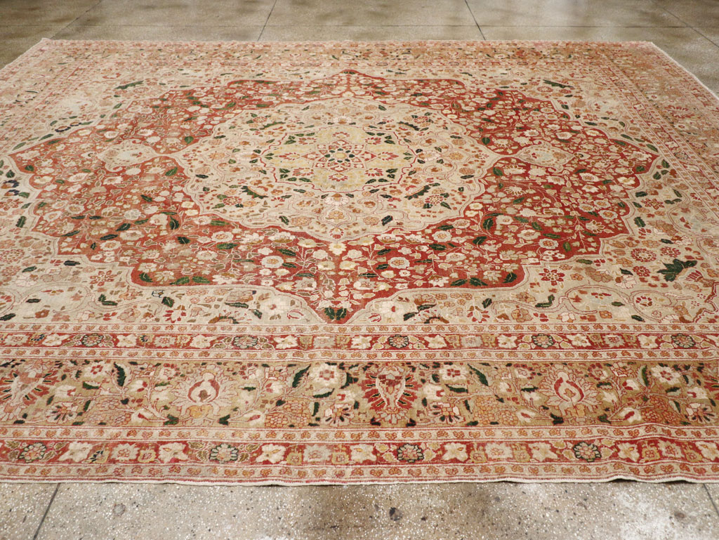 Antique Persian Tabriz Carpet, No.16633 - Staging