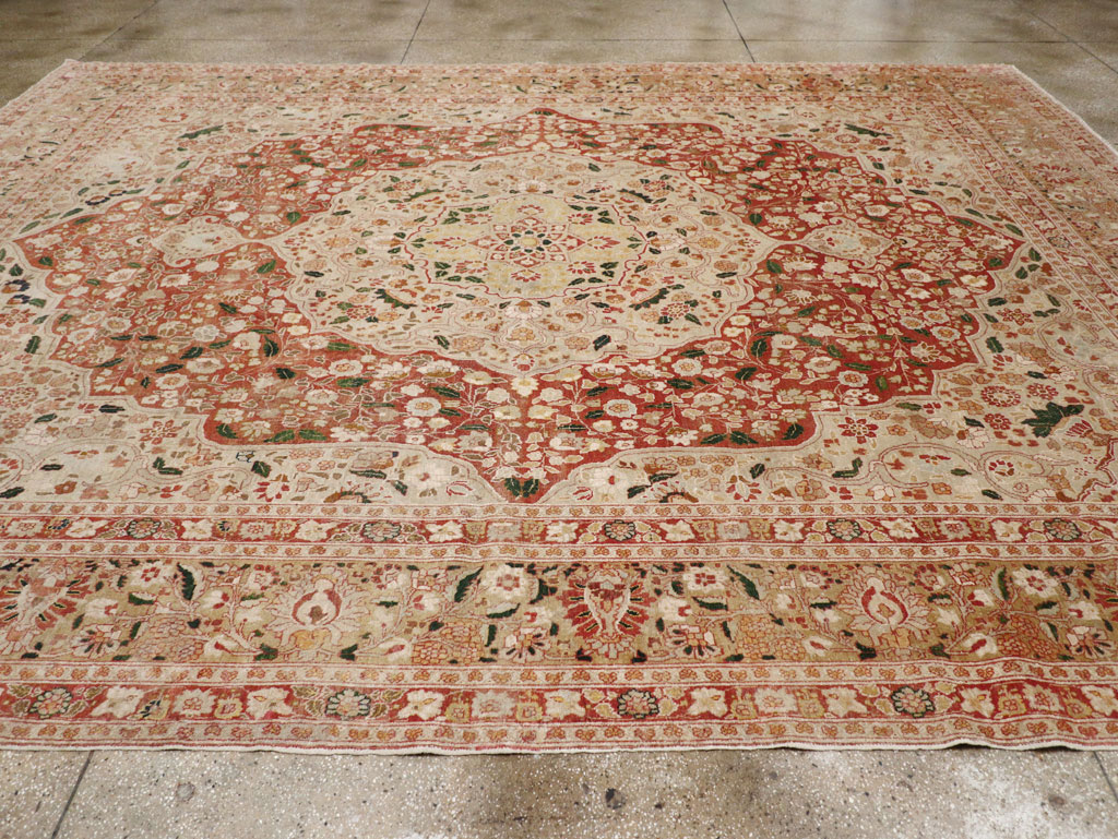 Antique Persian Tabriz Carpet, No.16633 - Staging