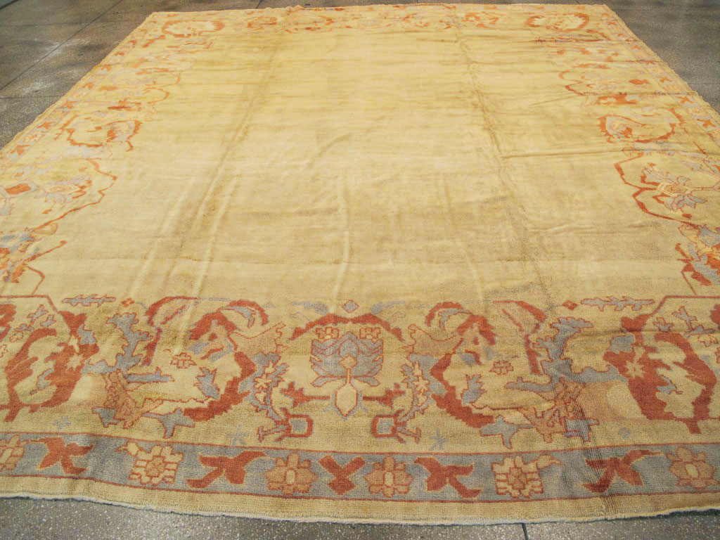 Modern Turkish Oushak Carpet, No.16634 - Staging