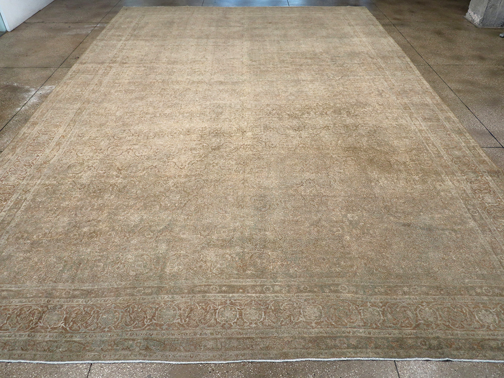 Antique Persian Lavar Kerman Oversize Carpet, No.16668 - Staging