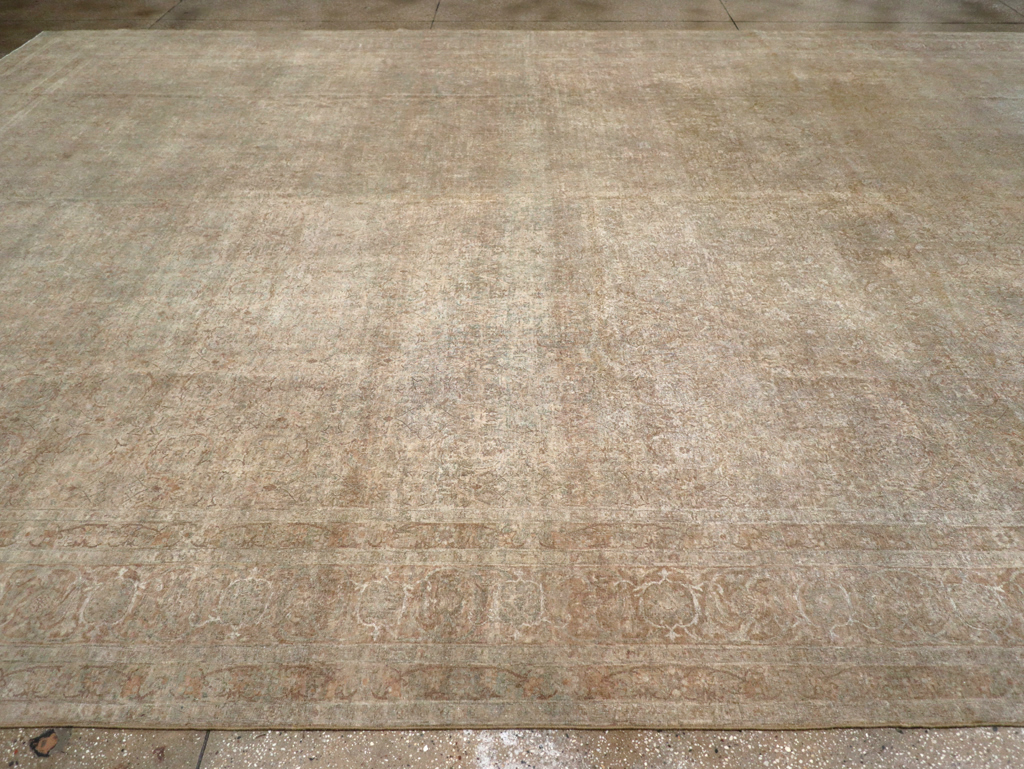 Antique Persian Lavar Kerman Oversize Carpet, No.16668 - Staging