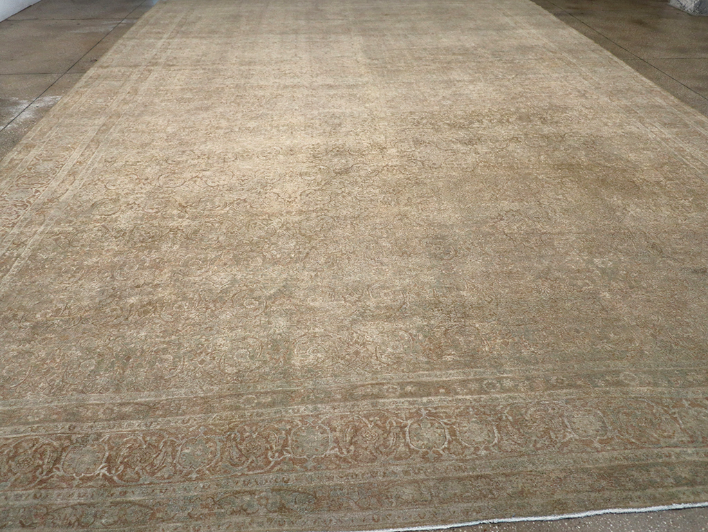 Antique Persian Lavar Kerman Oversize Carpet, No.16668 - Staging