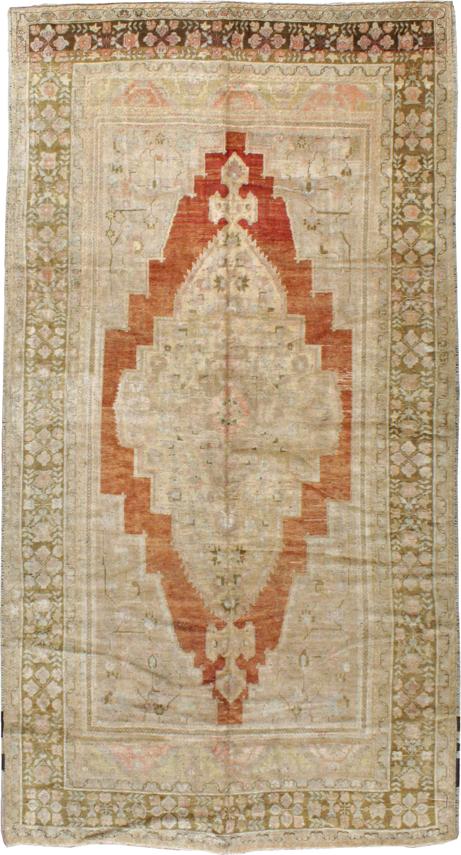 Antique Turkish Oushak Carpet, No.16688 - Staging