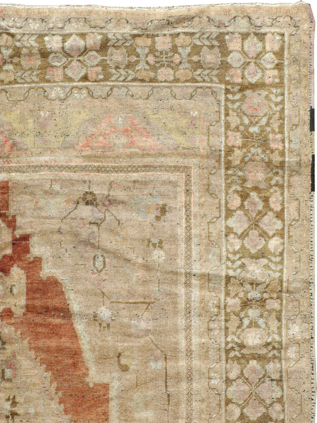 Antique Turkish Oushak Carpet, No.16688 - Staging