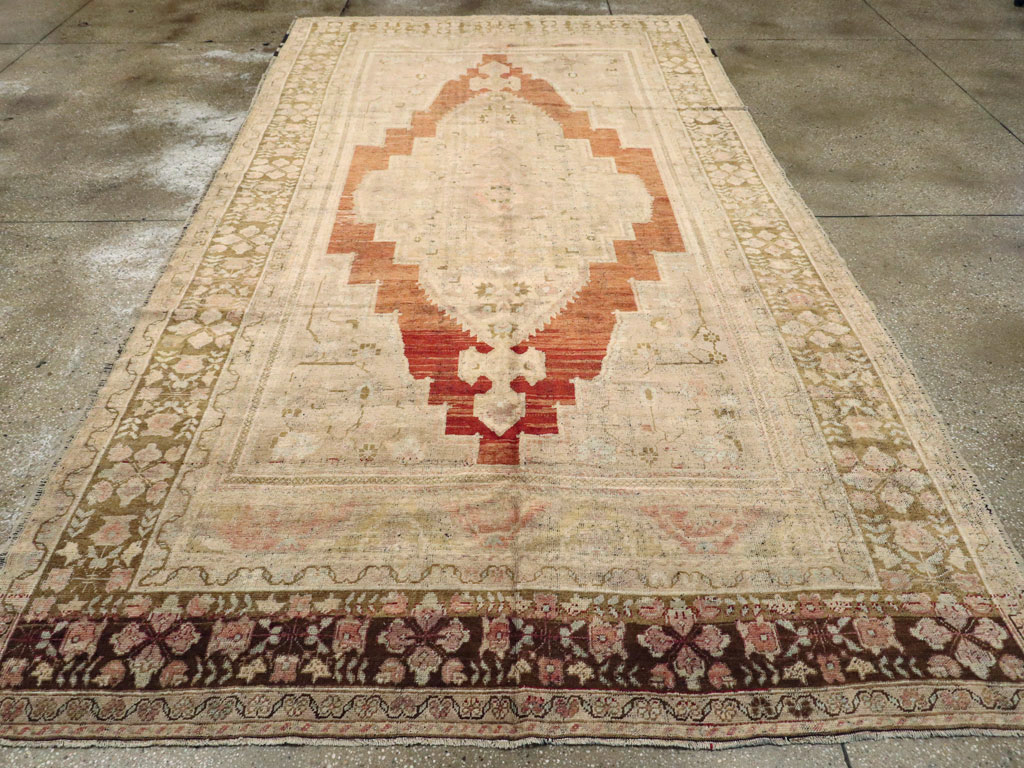Antique Turkish Oushak Carpet, No.16688 - Staging