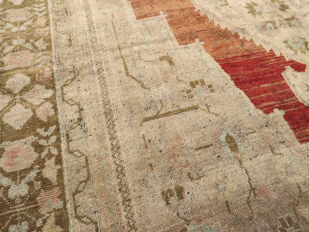 Antique Turkish Oushak Carpet, No.16688 - Staging