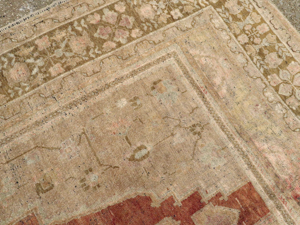 Antique Turkish Oushak Carpet, No.16688 - Staging