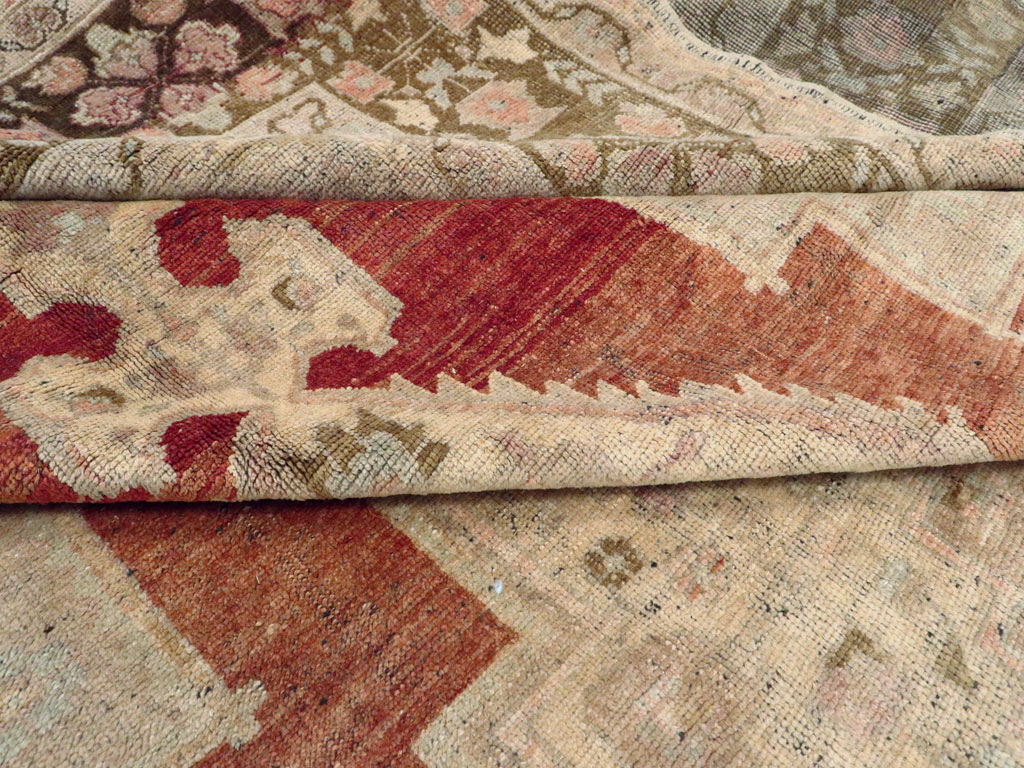 Antique Turkish Oushak Carpet, No.16688 - Staging