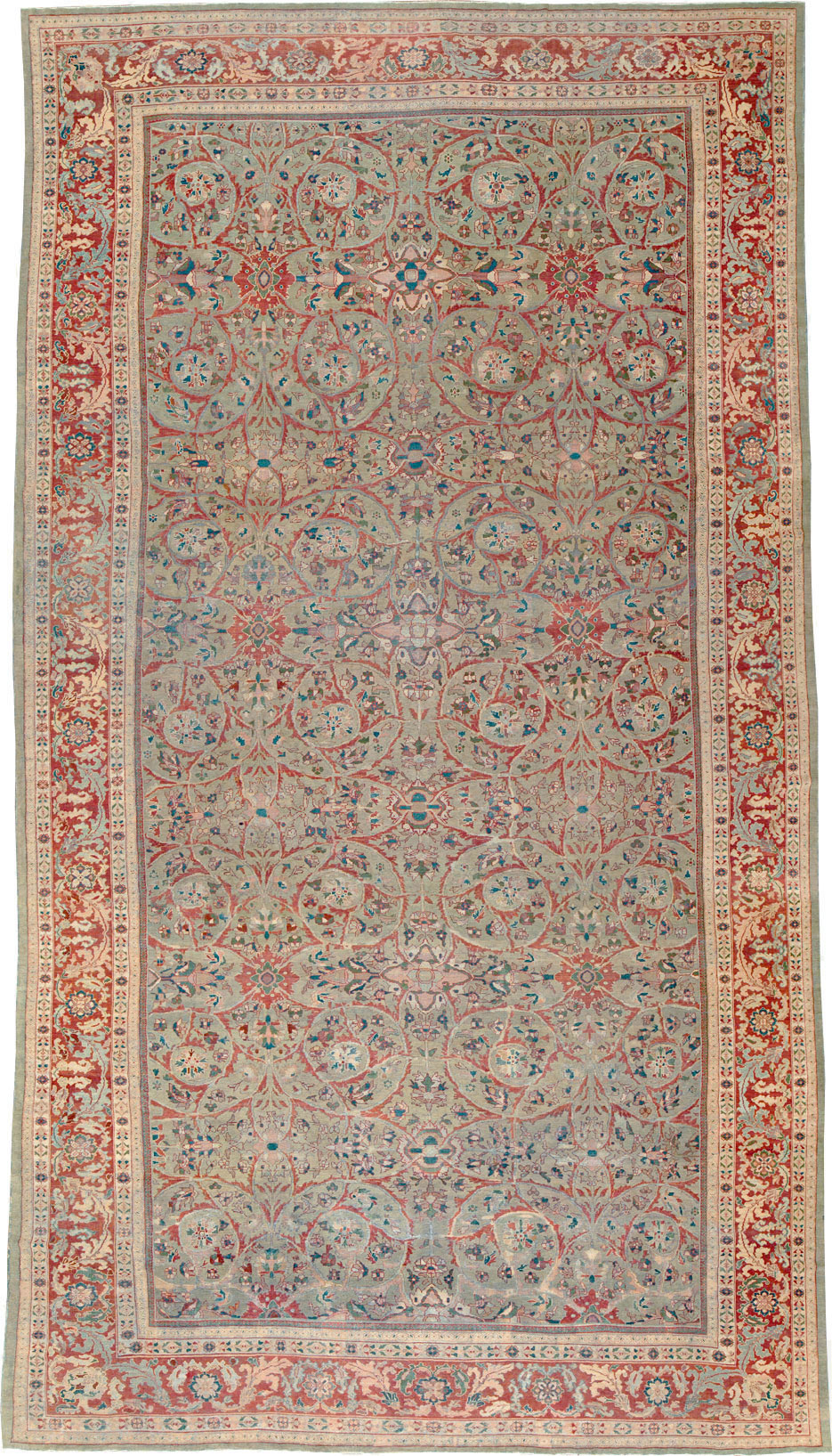 Antique Persian Sultanbad Carpet, No.16722 - Staging