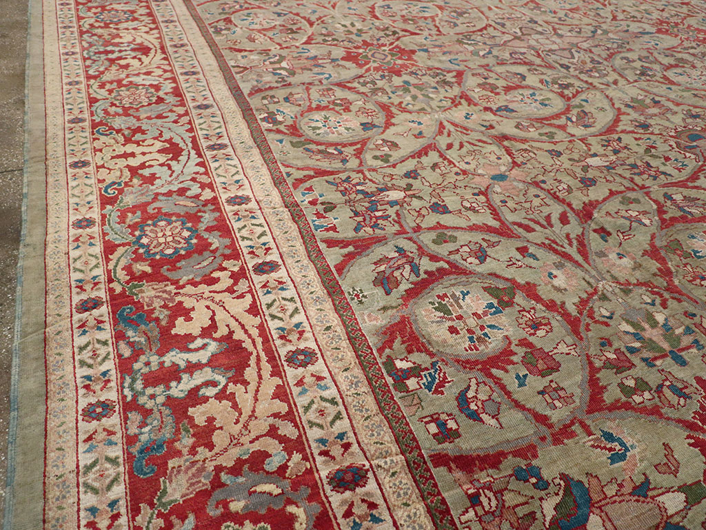 Antique Persian Sultanbad Carpet, No.16722 - Staging