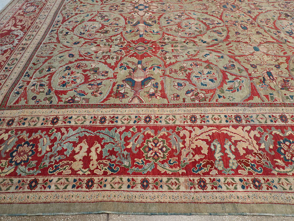 Antique Persian Sultanbad Carpet, No.16722 - Staging