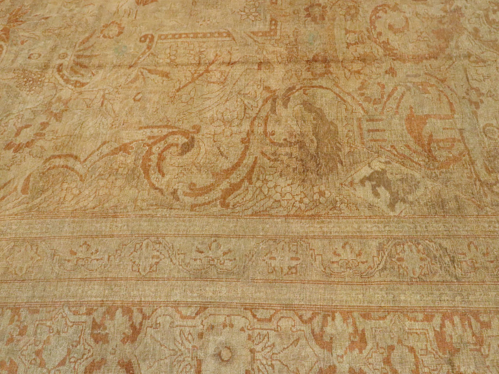 Antique Persian Mashad Carpet, No.16734 - Staging