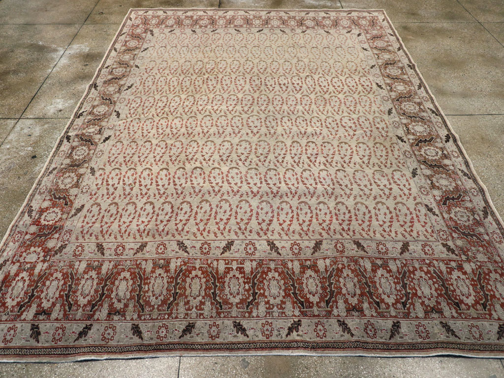 Antique Persian Tabriz Rug, No.16794 - Staging