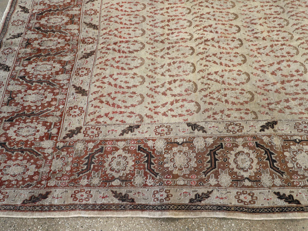 Antique Persian Tabriz Rug, No.16794 - Staging