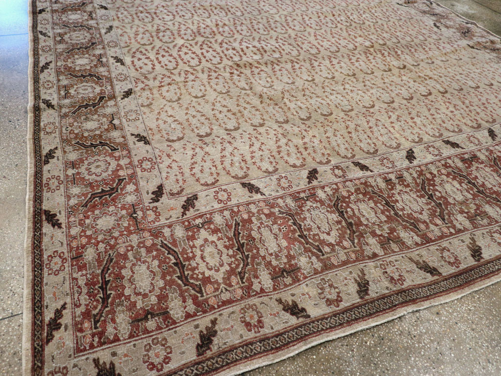 Antique Persian Tabriz Rug, No.16794 - Staging