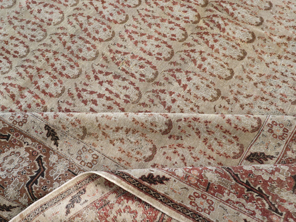 Antique Persian Tabriz Rug, No.16794 - Staging