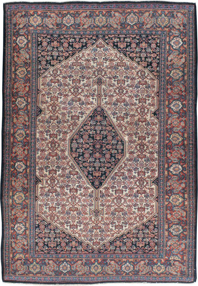 Antique Persian Senneh Rug, No.16799 - Staging