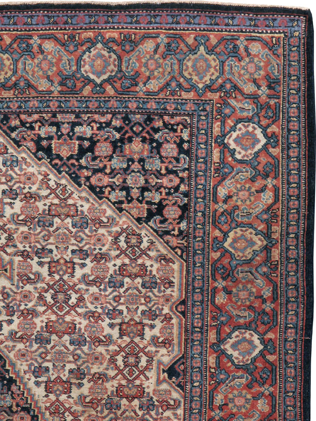 Antique Persian Senneh Rug, No.16799 - Staging