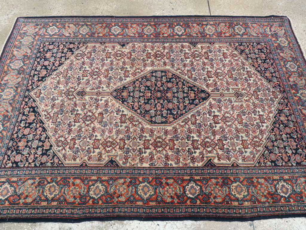 Antique Persian Senneh Rug, No.16799 - Staging