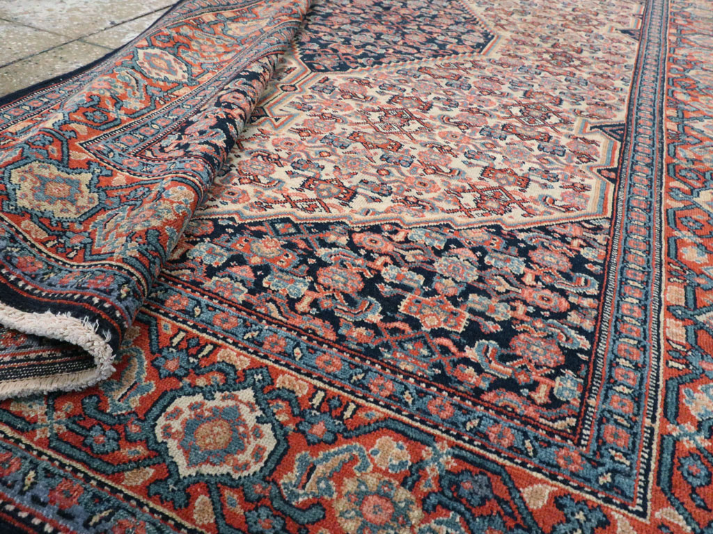 Antique Persian Senneh Rug, No.16799 - Staging