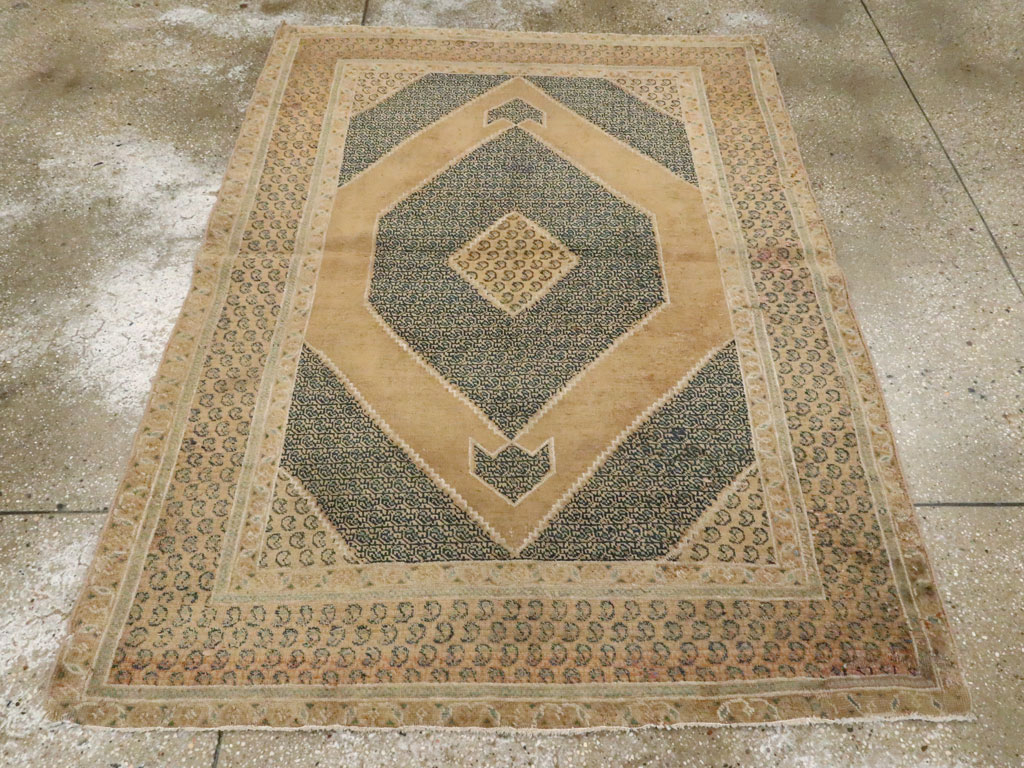 Vintage Persian Tabriz Rug, No.16800 - Staging