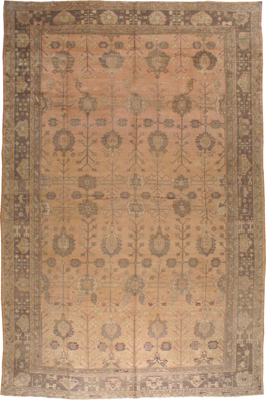 Antique Turkish Oushak Carpet, No.16804 - Staging