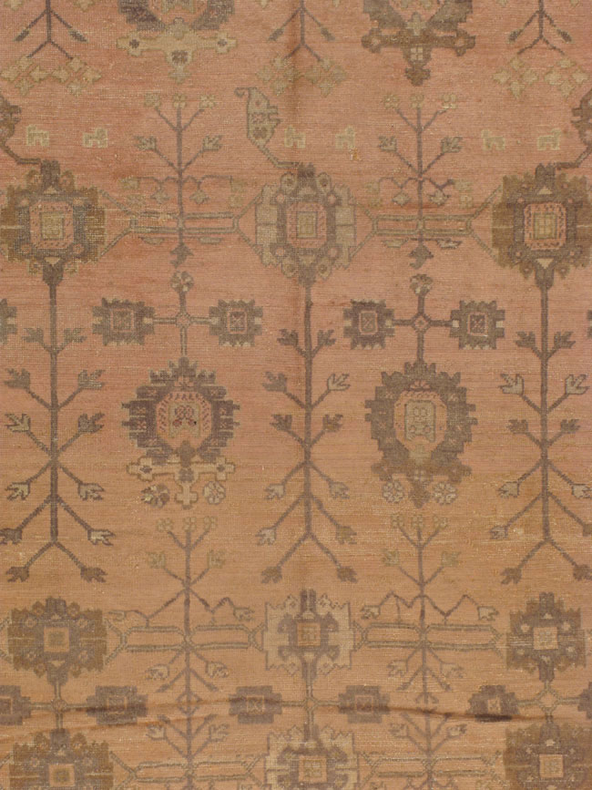 Antique Turkish Oushak Carpet, No.16804 - Staging