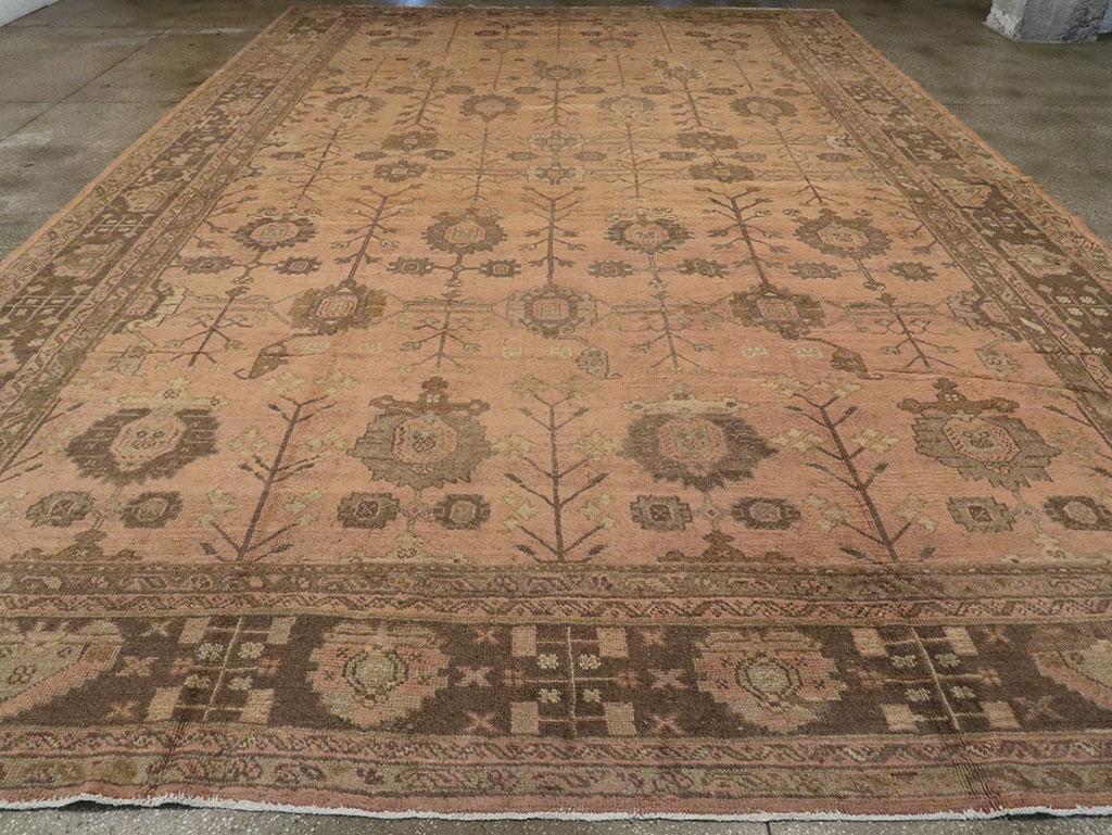 Antique Turkish Oushak Carpet, No.16804 - Staging