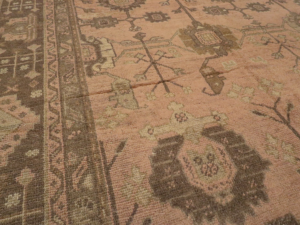 Antique Turkish Oushak Carpet, No.16804 - Staging