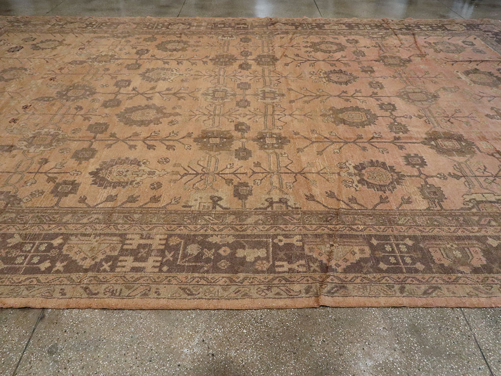 Antique Turkish Oushak Carpet, No.16804 - Staging