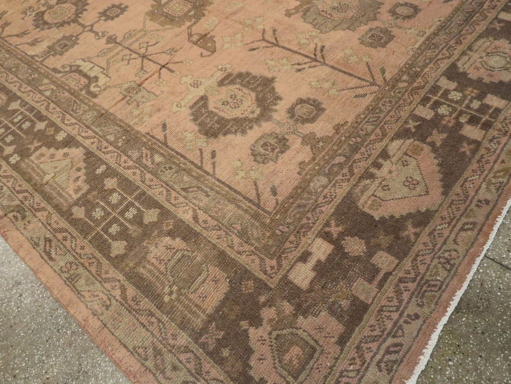 Antique Turkish Oushak Carpet, No.16804 - Staging