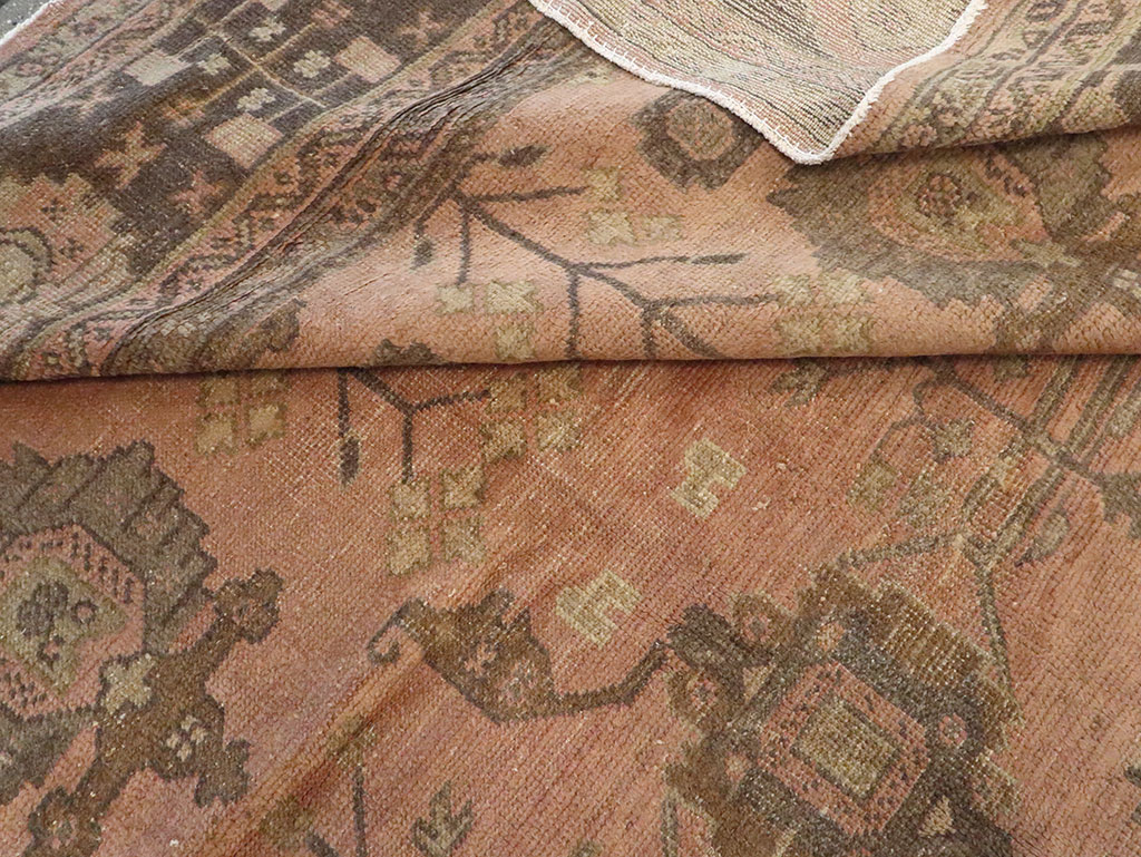 Antique Turkish Oushak Carpet, No.16804 - Staging