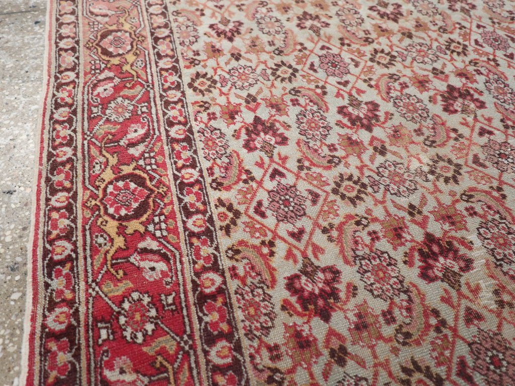 Antique Persian Tabriz Rug, No.16807 - Staging