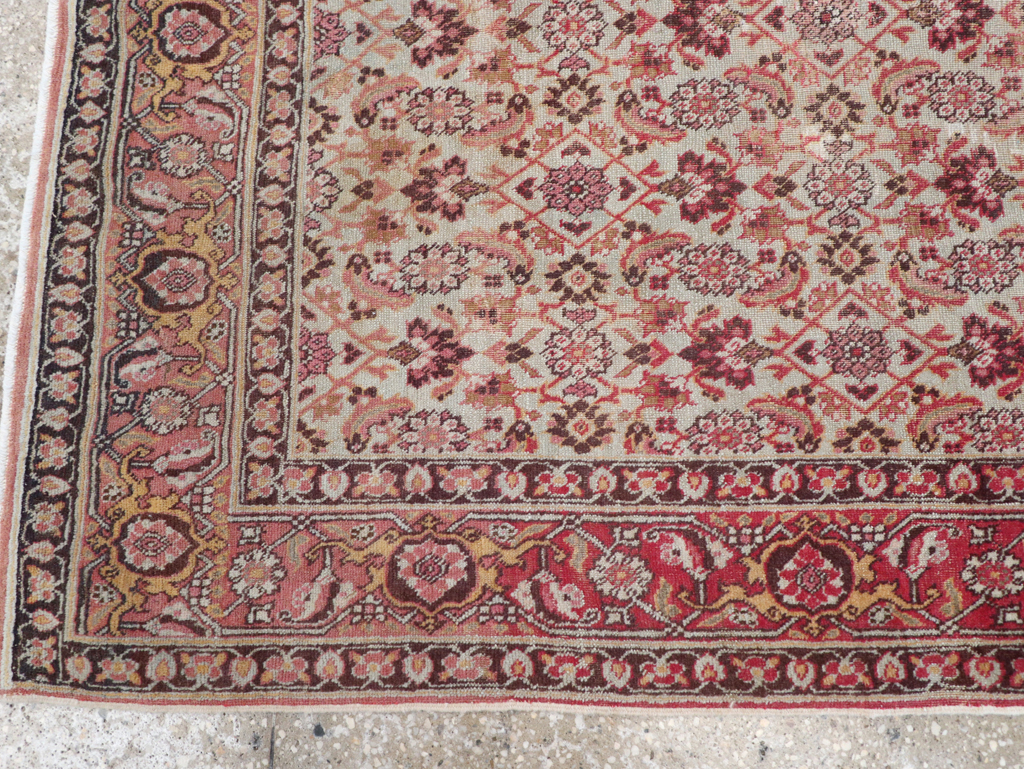 Antique Persian Tabriz Rug, No.16807 - Staging