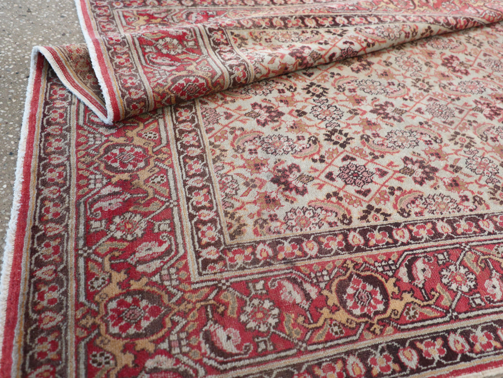 Antique Persian Tabriz Rug, No.16807 - Staging