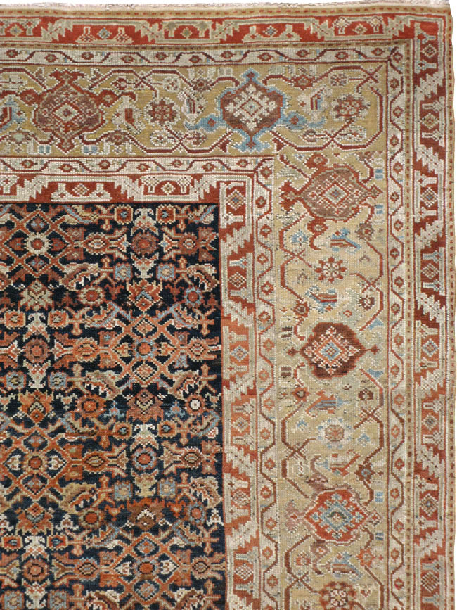 Antique Persian Malayer Carpet, No.16824 - Staging