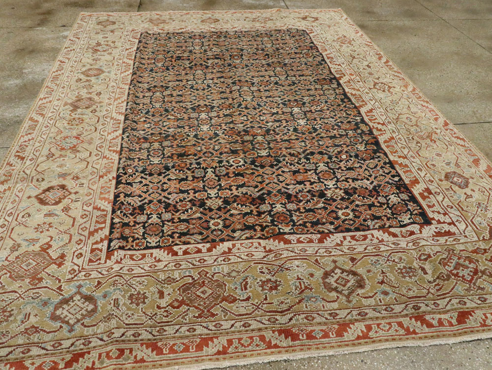 Antique Persian Malayer Carpet, No.16824 - Staging