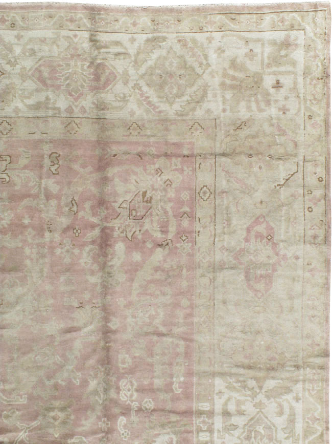 Antique European Oushak Carpet, No.16839 - Staging