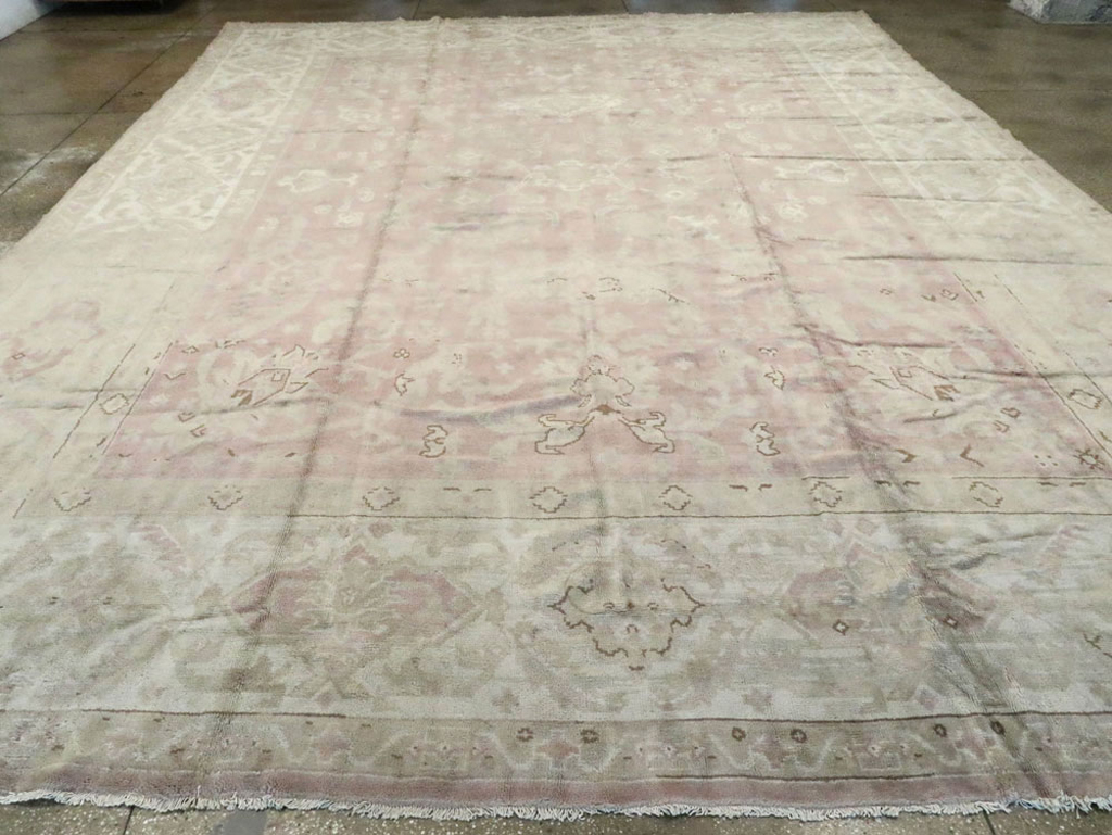 Antique European Oushak Carpet, No.16839 - Staging
