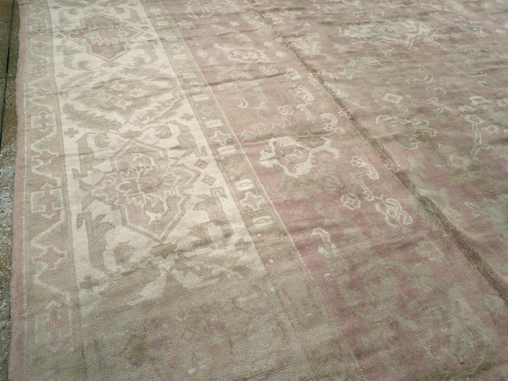Antique European Oushak Carpet, No.16839 - Staging