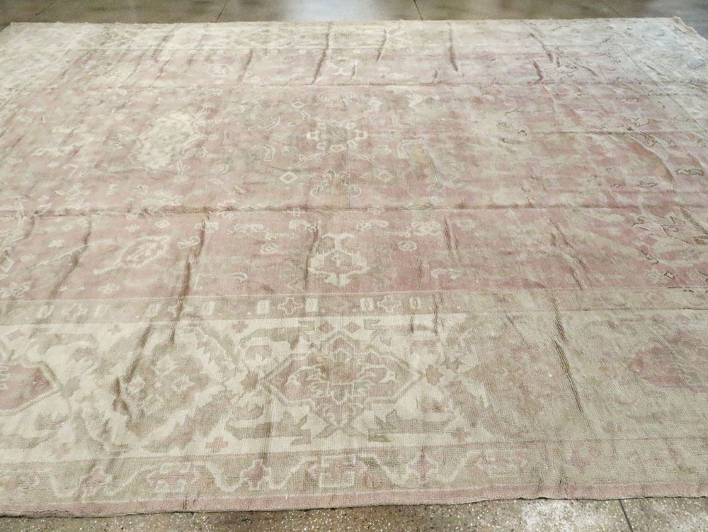 Antique European Oushak Carpet, No.16839 - Staging