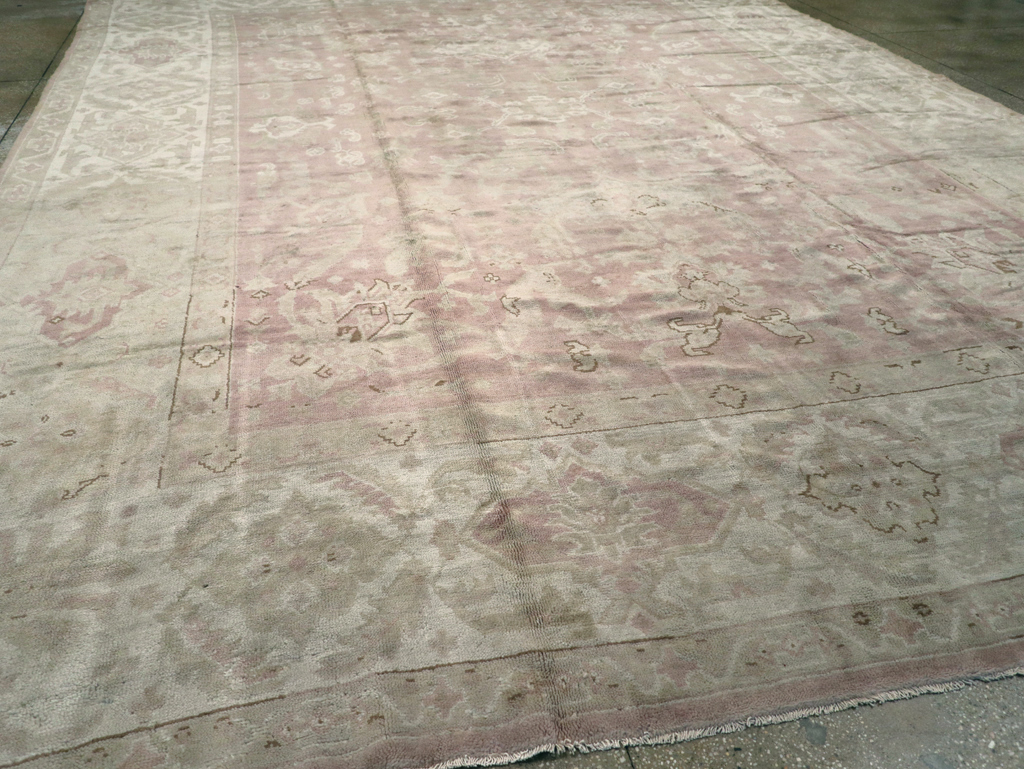 Antique European Oushak Carpet, No.16839 - Staging