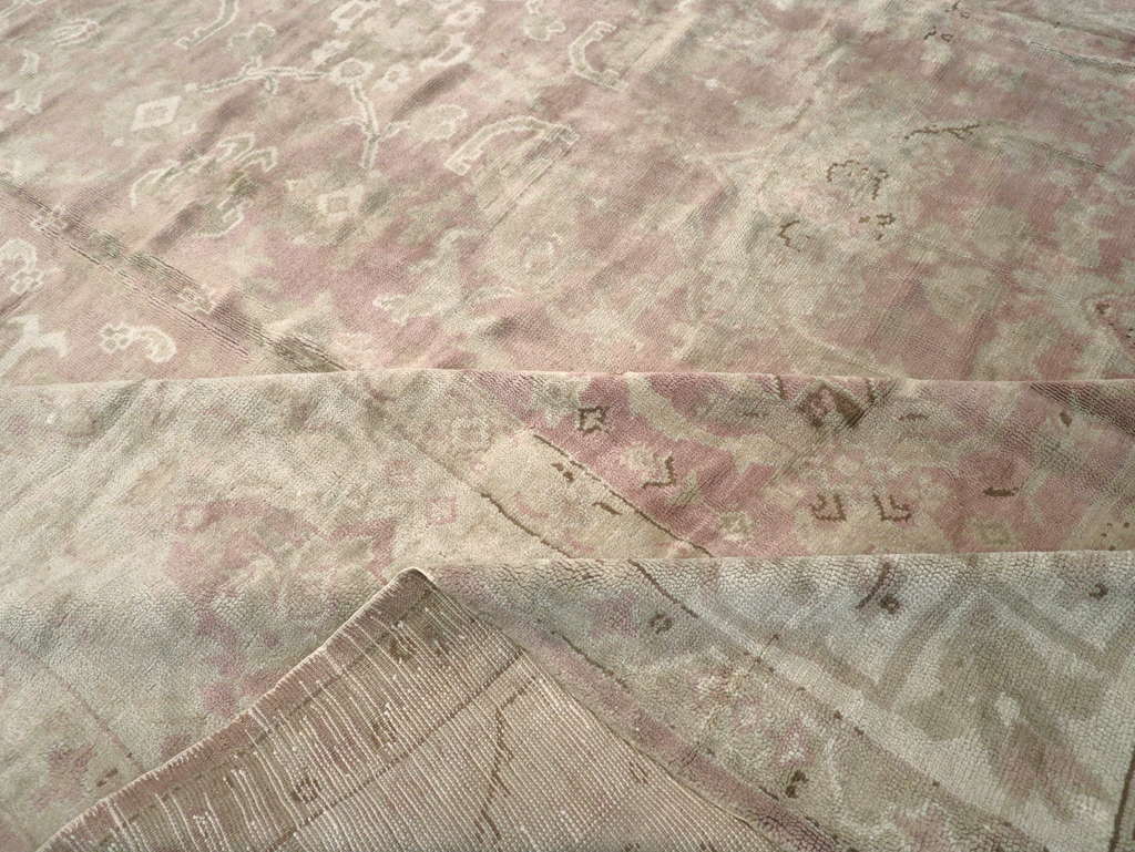 Antique European Oushak Carpet, No.16839 - Staging