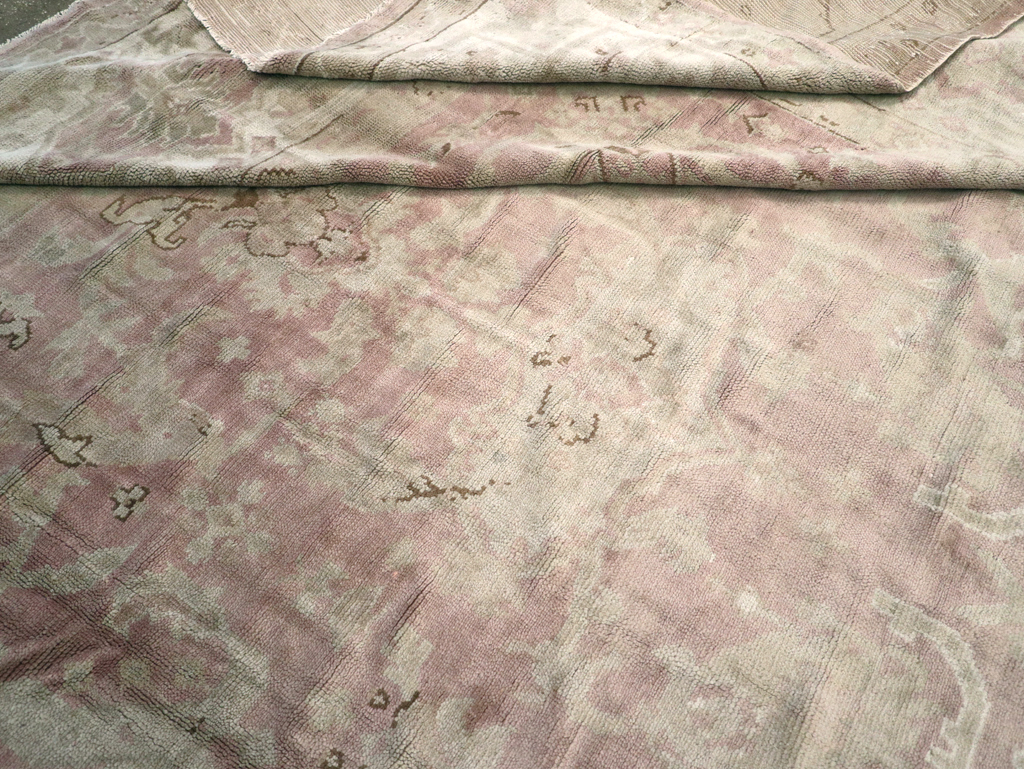 Antique European Oushak Carpet, No.16839 - Staging