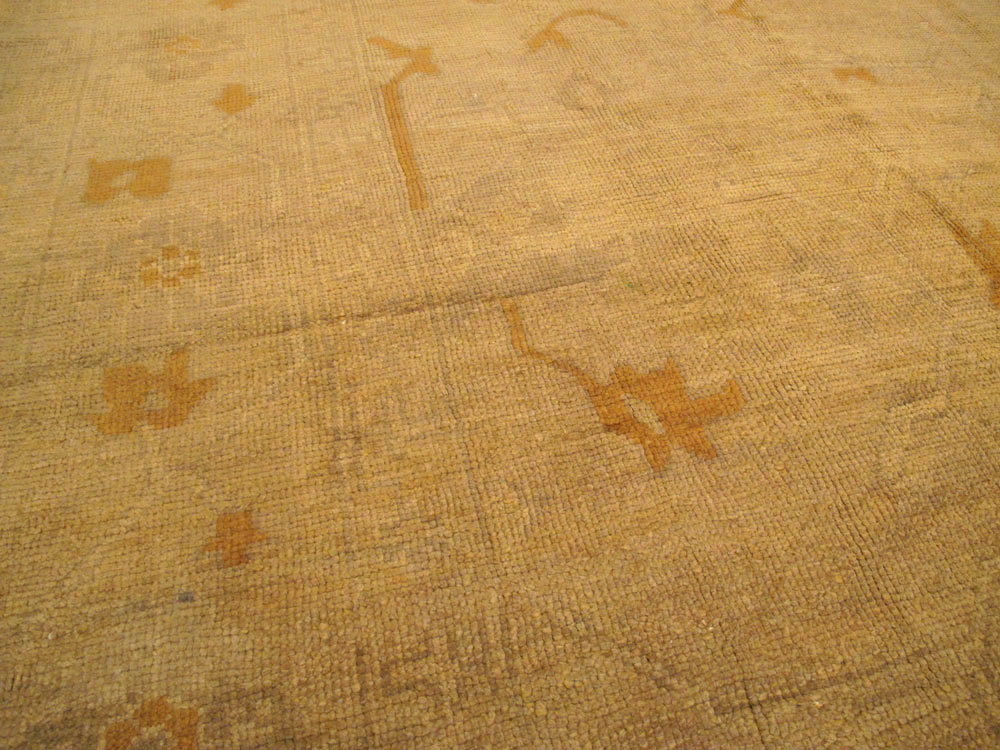 Antique Turkish Oushak Square Carpet, No.16840 - Staging