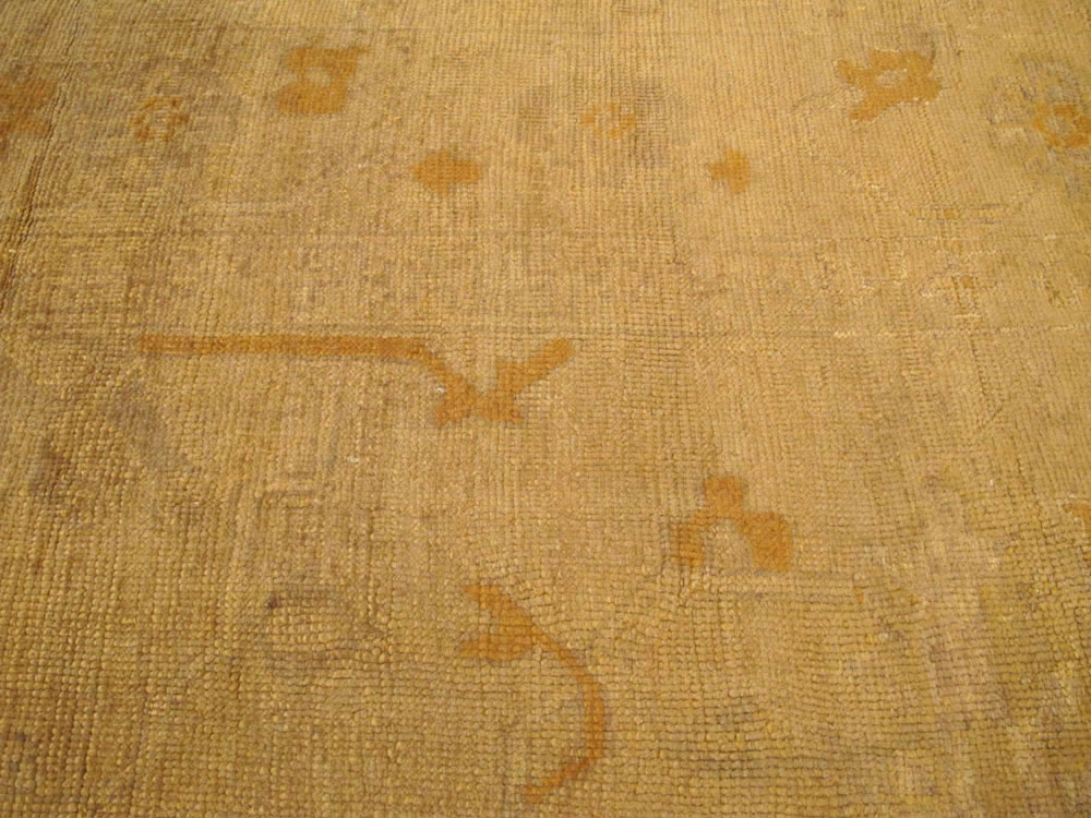 Antique Turkish Oushak Square Carpet, No.16840 - Staging