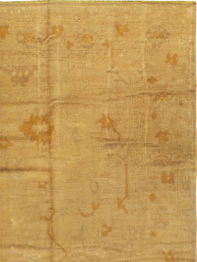 Antique Turkish Oushak Square Carpet, No.16840 - Staging