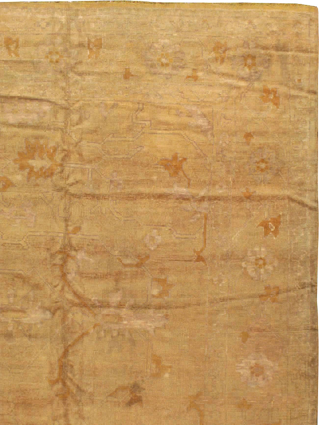 Antique Turkish Oushak Square Carpet, No.16840 - Staging