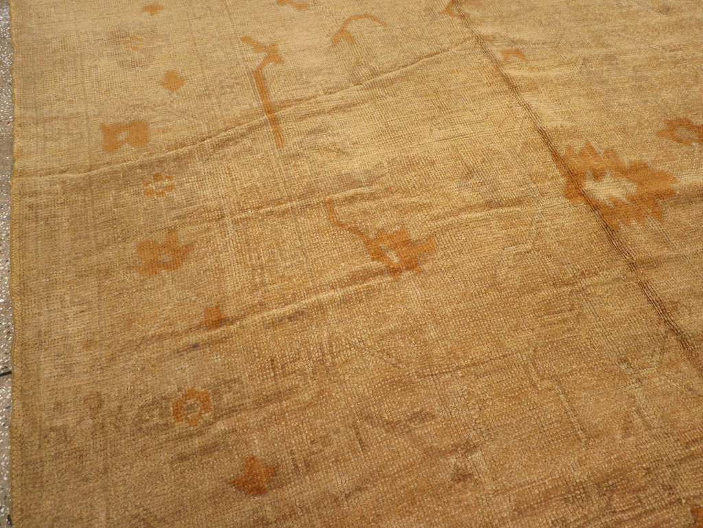 Antique Turkish Oushak Square Carpet, No.16840 - Staging