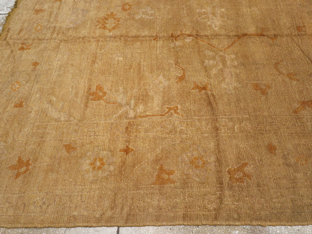 Antique Turkish Oushak Square Carpet, No.16840 - Staging